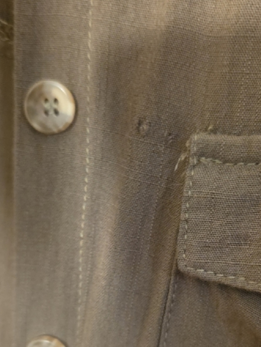 Olive Green Utility Safari Jumpsuit w/Front Pockets, Cinched Drawstring, Chic - Picture 12 of 16